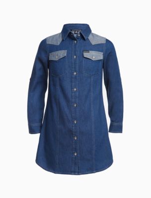 girls denim shirt dress