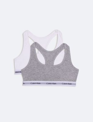 Girls 2 Pack Racerback Bralette Calvin Klein