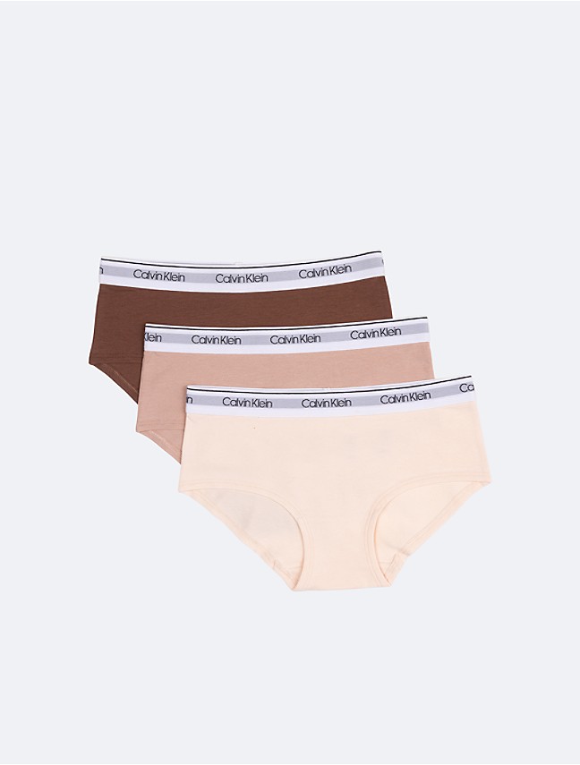 Calvin Klein Girls Underwear Ribbed Cotton Bikini Panties, 3 Pack