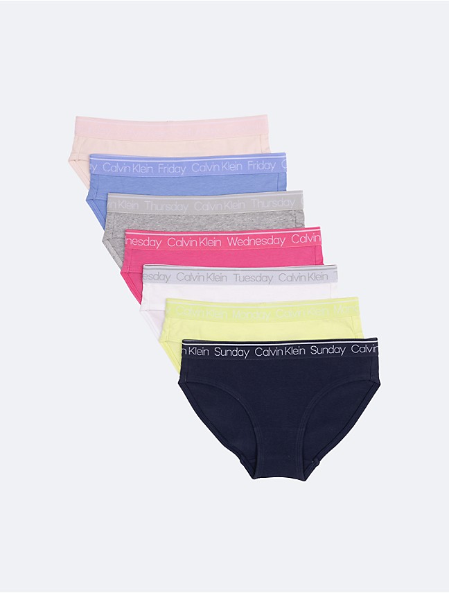 Calvin Klein Assorted Colors 3-Pack Hipster Underwear Girl's Size S A1856