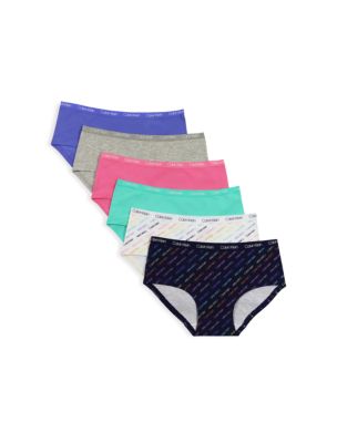 Girls 6 Pack Cotton Hipster