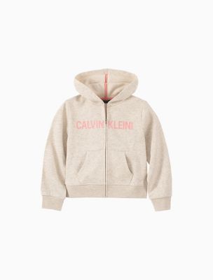 calvin klein zip logo hoody ladies