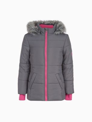 girls puffer jacket with hood