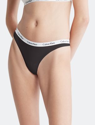 Carousel Logo Cotton Thong, 001 Black