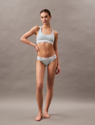 Icon Cotton Modal Unlined Bralette, Sterling Blue