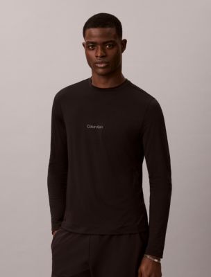 Мужская футболка Calvin Klein Icon Sport Mesh Long Sleeve, цвет: Чёрный — фото 3