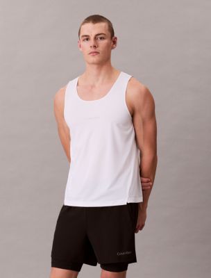 Icon Sport Mesh Tank Top, Classic White
