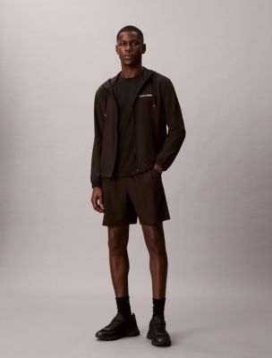 Icon Sport Logo Waistband Woven Shorts, Black