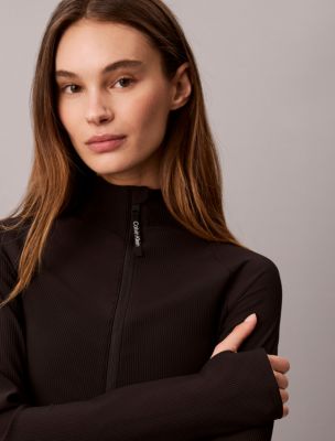 Женская куртка Calvin Klein Soft Sport Rib, цвет: Чёрный — фото 3