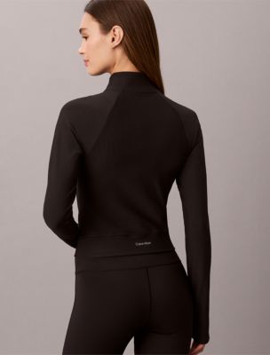 Женская куртка Calvin Klein Soft Sport Rib, цвет: Чёрный — фото 4