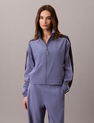 Icon Sport Colorblock Zip Jacket, Stone Hard Blue