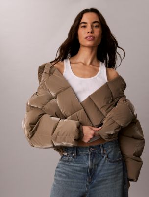 Relaxed Puffer Jacket, Shitake