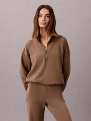 Ultra Soft Knit 1/4 Zip Sweatshirt, Shitake