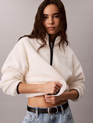 Sherpa 1/4 Zip Sweatshirt, Tofu