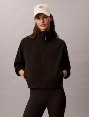 Modern Sport Windbreaker Jacket, Black