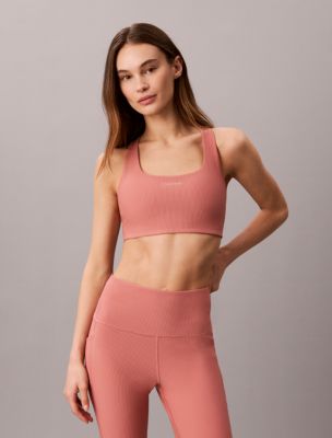 Soft Sport Rib Medium Impact Sports Bra, Canyon Rose