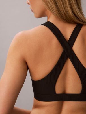 Спортивное бра Impact, в рубчик — Calvin Klein, цвет: Чёрный — фото 5