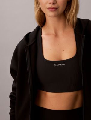 Спортивное бра Impact, в рубчик — Calvin Klein, цвет: Чёрный — фото 6