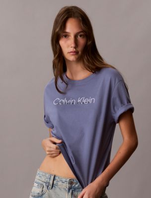 Icon Sport Graphic High Hip Tee, Stone Hard Blue