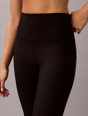 Женские леггинсы Calvin Klein Soft Sport Rib 7/8 Leggings, цвет: Чёрный — фото 2