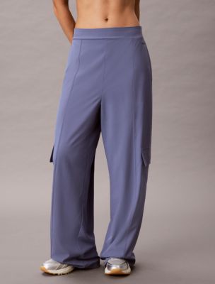 Женские брюки Calvin Klein Commuter Wide Leg Cargo, цвет: Каменный синий — фото 2