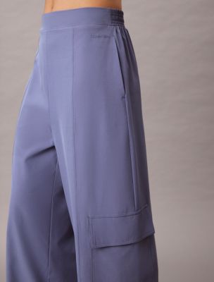 Женские брюки Calvin Klein Commuter Wide Leg Cargo, цвет: Каменный синий — фото 3