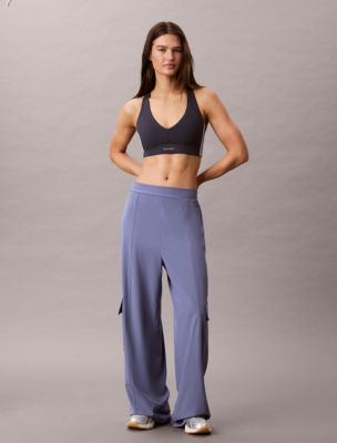 Commuter Wide Leg Cargo Pants, Stone Hard Blue