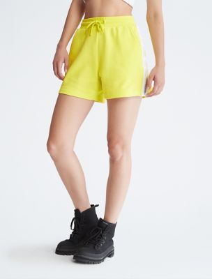 Logo Tape Drawstring Shorts, Acid Citrus