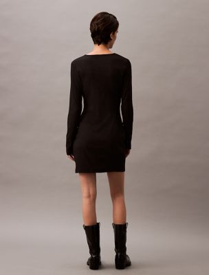 【CK JEAN】WOMEN CUT OUT DRESS J223665 1A4 Cut Out Denim Mini Dress | Calvin Klein