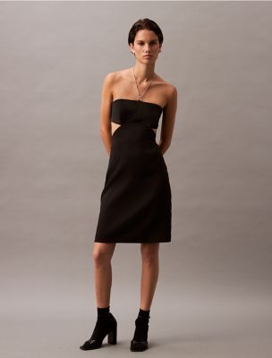 Minirobe bain-de-soleil à découpes, noire