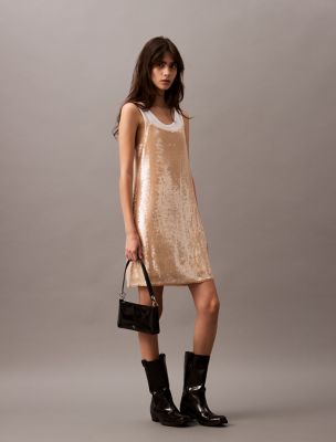 calvin klein sequin dress Womens Sequined V-Neck Cocktail and Party Black 16 : Clothing, Shoes & Jewelry Womens Calvin Klein Sequin Tank Dress NavyHighlight of the night Calvin Klein Sequin Embellished Midi