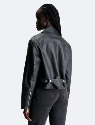 Faux Leather Shirt Jacket | Calvin Klein® USA