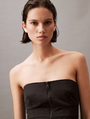 Padded Zip Bustier Top | Calvin Klein® USA