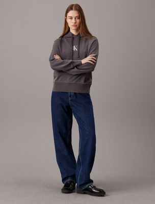Washed Monogram Logo Relaxed Hoodie | Calvin Klein