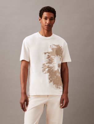 Night Flower Graphic Classic Crewneck T-Shirt, Egret