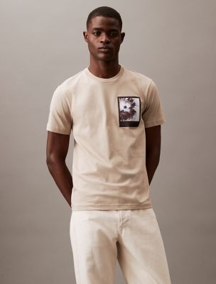 Framed Flower Graphic Classic Crewneck T-Shirt, Fresh Clay
