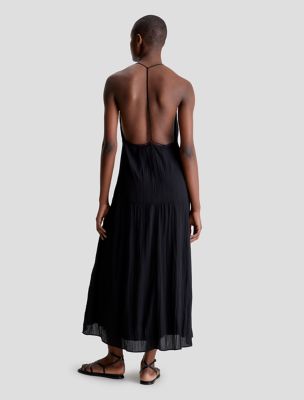 Pleated Texture Maxi Slip Dress | Calvin Klein USA