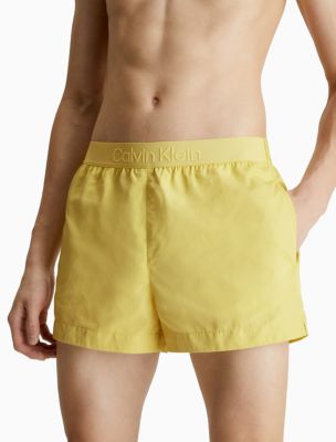 Core Tonal Short Length Swim Shorts, Yellow Sand