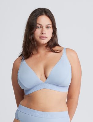 Core Tonal Triangle Bikini Top, Blue Chime