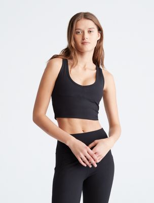Performance Embrace Low Impact V-Neck Strappy Sports Bra, Black