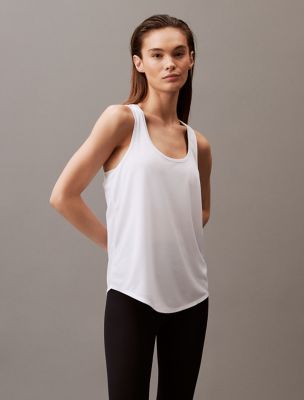 Performance Pique Tech Tank Top, White