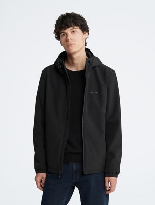 Hooded Stretch Jacket, Black