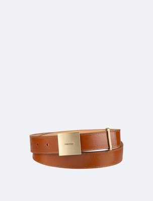 Logo Plaque Buckle Belt, Nuthatch