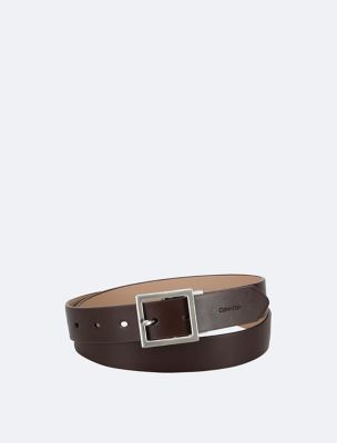 Reversible Center Bar Buckle Belt, Chicory Coffee / Praline