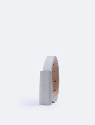 Tonal Logo Slim Belt, Taupe