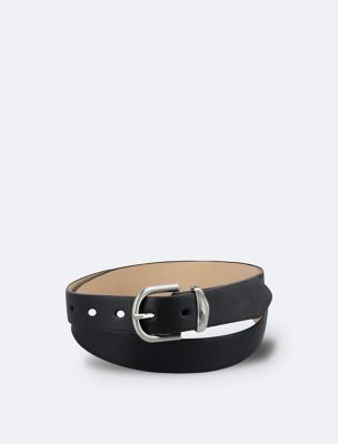 Leather Buckle Belt, Black