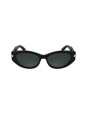 Acetate Cat Eye Sunglasses, Black
