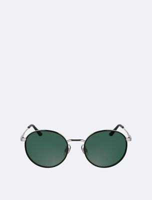 Metal Round Sunglasses, Black