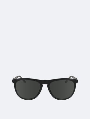 Aviator Acetate Sunglasses, Black