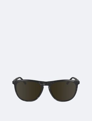 Aviator Acetate Sunglasses, Black Havana